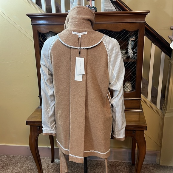 Veronica Beard NWT 100% Wool Camel Bjorn Belted 3 Button Coat. Size XL. NWT - Picture 13 of 16